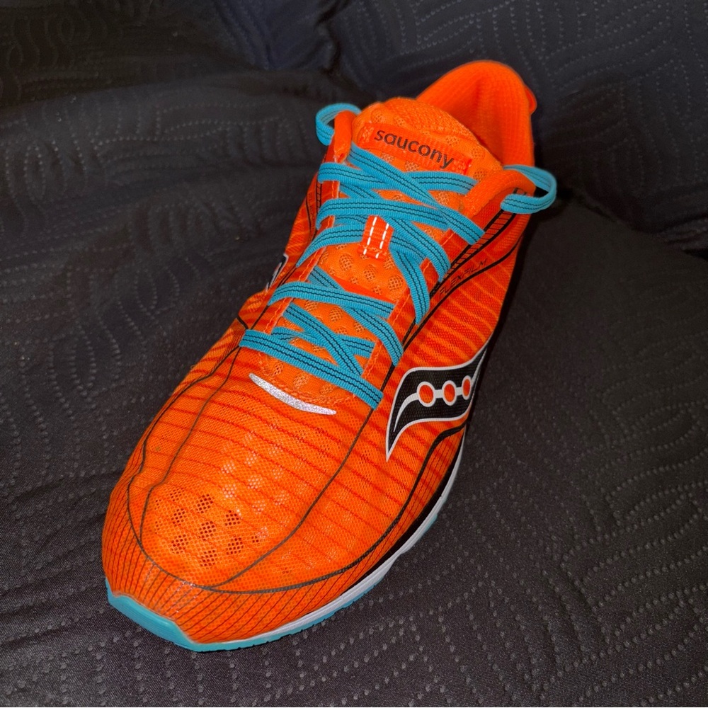 Saucony Type A6 Racing Shoes Men’s Size 10 Orange Blue Lightweight Running